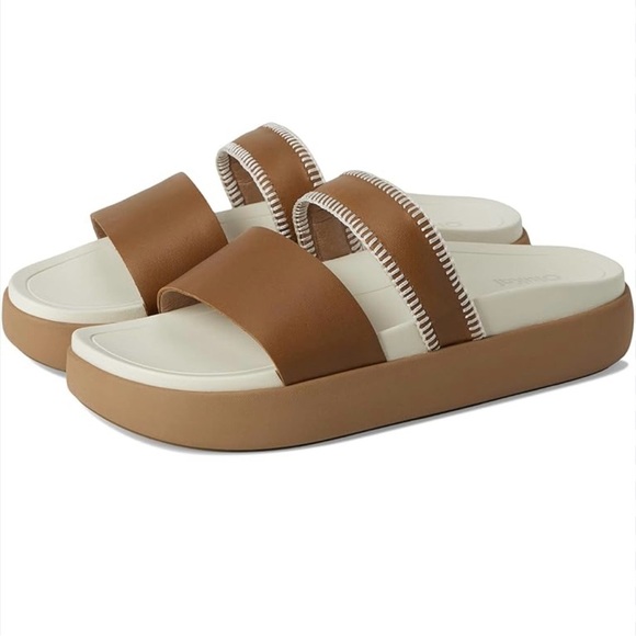 OLUKAI PAE Platform Comfort Sandals Brown 8 - Picture 1 of 8